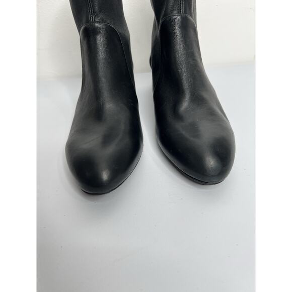 Stuart Weitzman Odetta Ankle Pull On Bootie Black Leather Size 10 - Picture 4 of 10